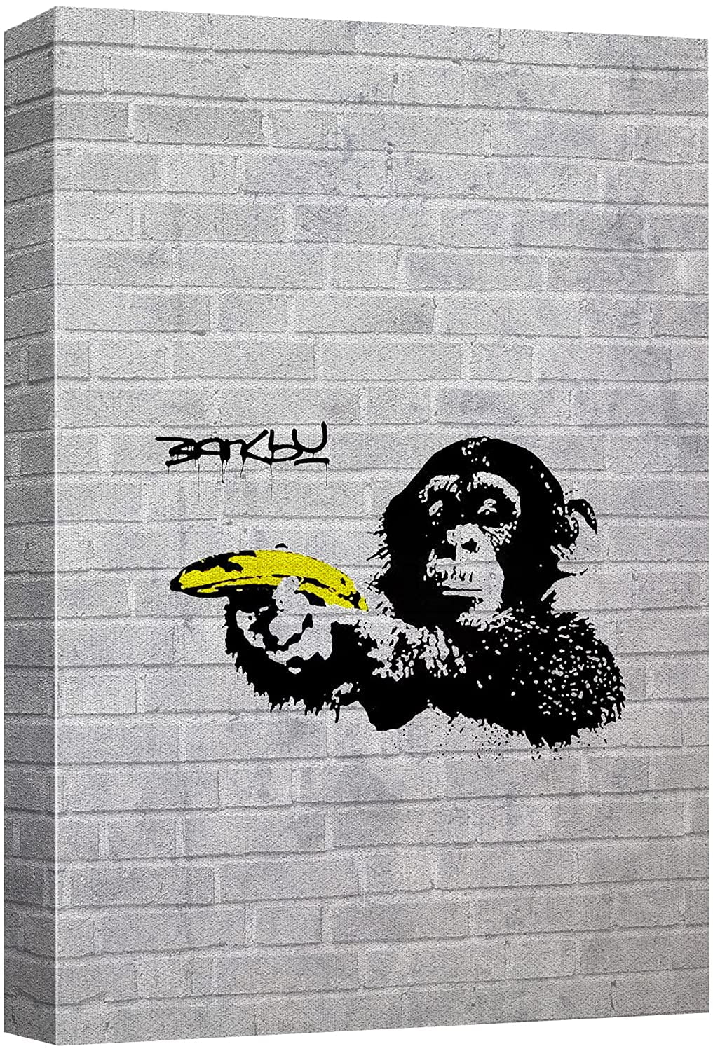 wall26 Canvas Print Wall Art Banksy British Artist Spray Paint Monkey