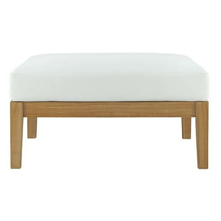 Bayou Breeze Edmeston Outdoor Teak Ottoman with Cushions