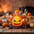 thumbnail image 4 of Halloween Decorations Skeleton Electronic Candle and Pumpkin LED Lights Set, Spooky Tabletop Decor for Party Props, Fall Holiday Home Supplies, 1Pack Skeleton Electronic Candle #A, 4 of 5