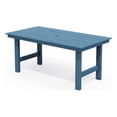 thumbnail image 6 of RIAFUN HDPE Outdoor Dining Table with Umbrella Hole, All-Weather Patio Table for Deck Garden, Rectangle, Navy Blue, 6 of 6