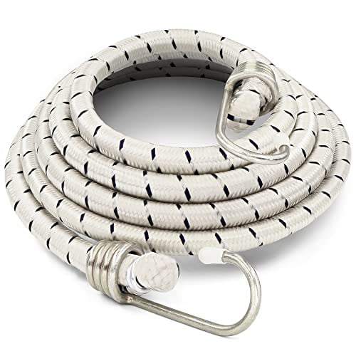3 Pack 72-Inch Long Bungee Cords, Heavy Duty Bungee Straps with Durable Metal Hooks for Bikes, Camping, Outdoors, Great for Tie Downs, and Secure Your Cargo, Weatherproof, Abrasion Resistant - RamPro