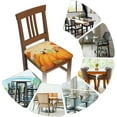 thumbnail image 6 of Set of 4 Removable Chair Seat Covers for Dining Room, Fall Pumpkins Stretchable Wedding Party Chair Slipcovers Cushion Protector Thanksgiving Leaf Furniture Decor, 16.9x16.9 Inches, 6 of 6