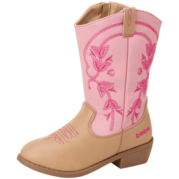 Bebe Girls’ Cowgirl Boots Classic Western Cowgirl Boots (Toddler/Girl