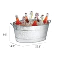 thumbnail image 2 of Spacious Galvanized Beverage Tub With Handles Gray - Saltoro Sherpi, 2 of 3