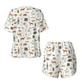 thumbnail image 5 of Kdxio Outdoor Living Print Pajamas Sets for Women Short-Sleeved Pjs with Lounge Shorts Two Piece Sleepwear S-4XL, 5 of 9