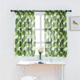 thumbnail image 6 of Shengshi Kitchen Curtains Green Leaves Print Cafe Curtains Quatrefoil Kitchen Tiers Leaves Printed Laundry Window Curtains Sets 1 Panel, 6 of 9
