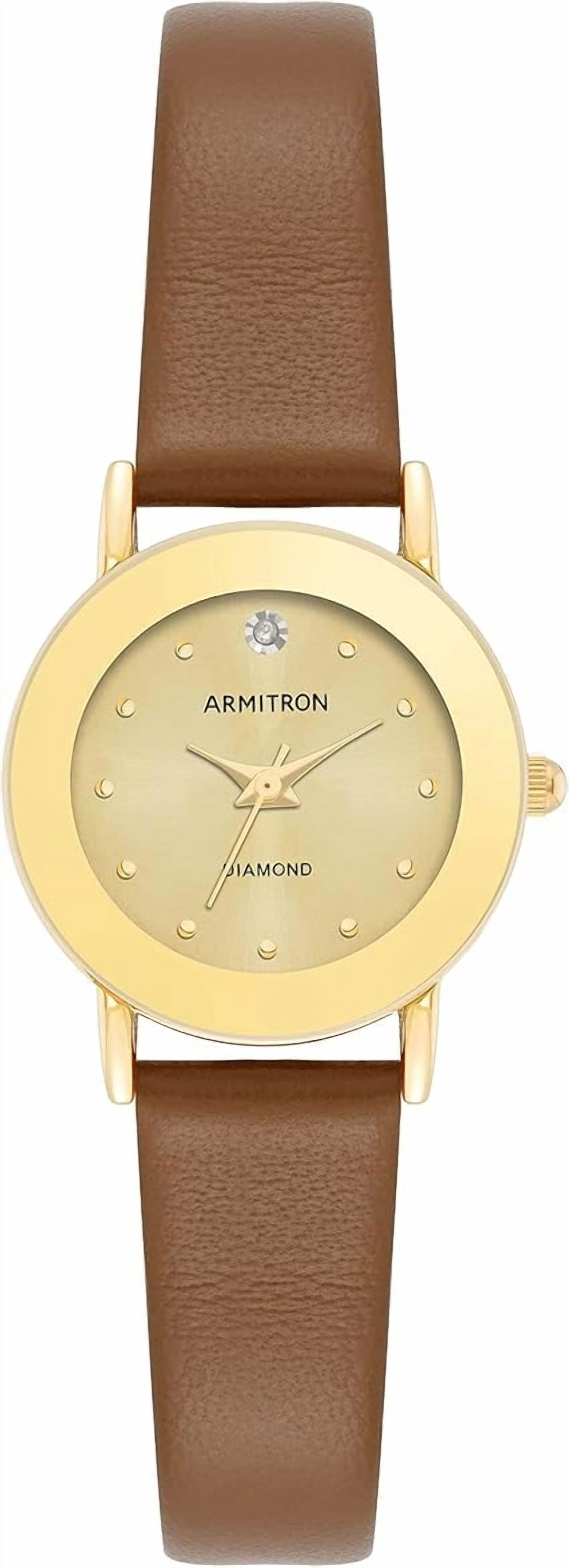 Armitron NOW Real DIAMOND Mother of Pearl Women\'s gorgeous Wristwatch! VINTAGE ARMITRON MOTHER-OF-PEARL & DIAMOND SILVER WATCH  main image 2