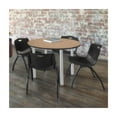 thumbnail image 3 of Regency Kee 36 in. Medium Round Breakroom Table- Noble Oak Top, Chrome Legs, 3 of 4