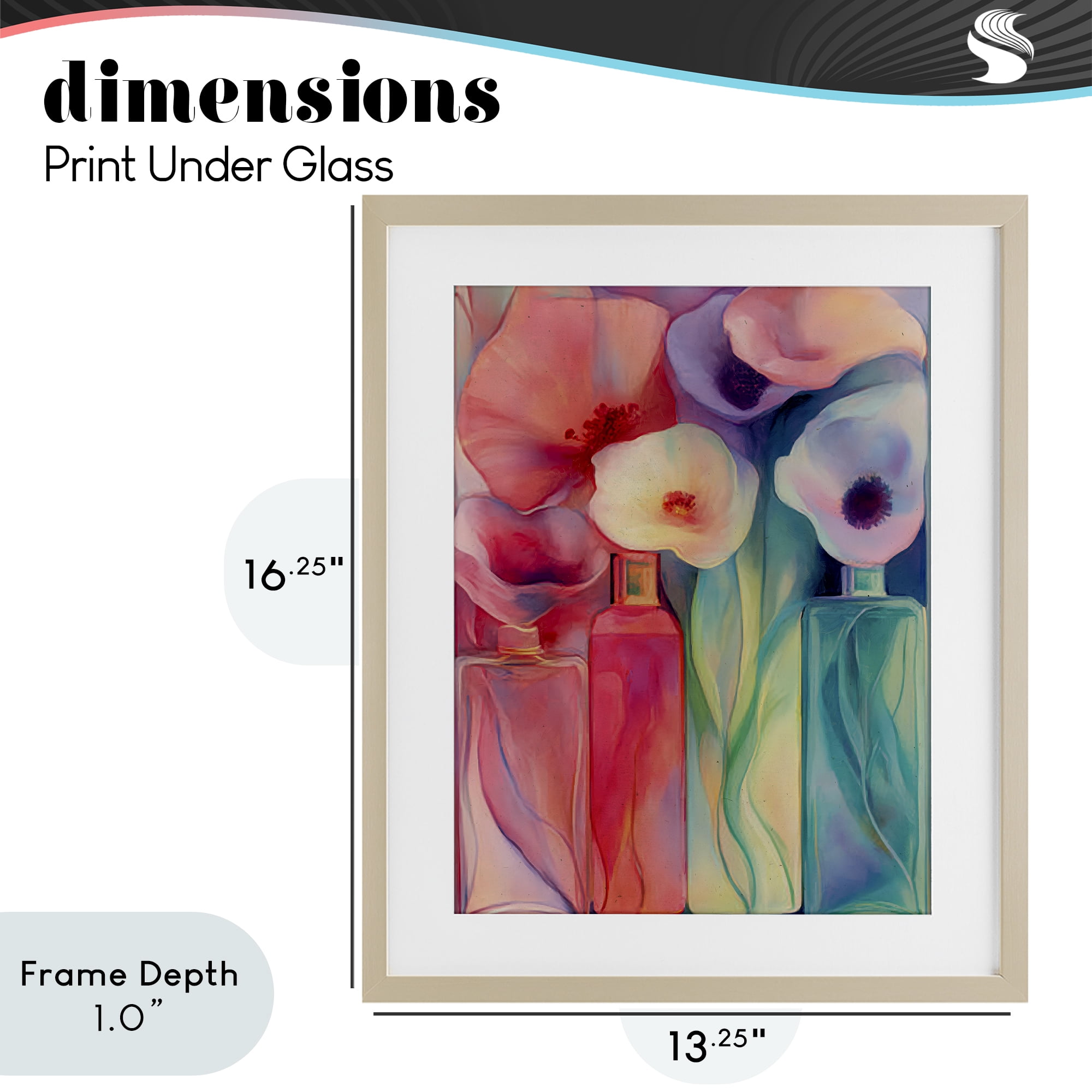 Stupell Industries Petal Logic Gradient Birch Framed Print Under Glass, design by Annabelle Hall