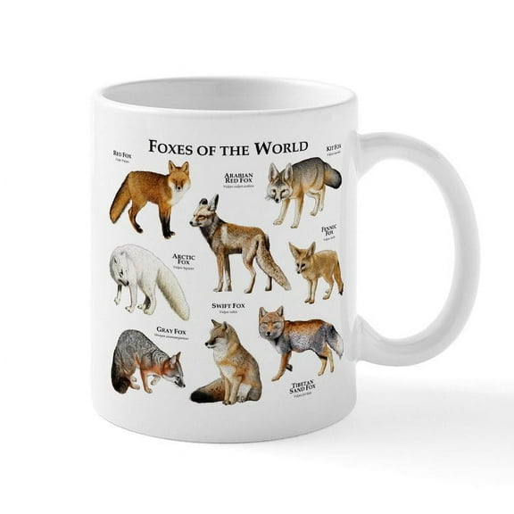 CafePress - Foxes Of The World Mug - 11 oz Ceramic Mug - Novelty Coffee Tea Cup