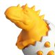 thumbnail image 4 of Durable perro masticar juguetes huevo de dinosaurio no para todas las Naranja jinwen masticar juguetes dientes, 4 of 4