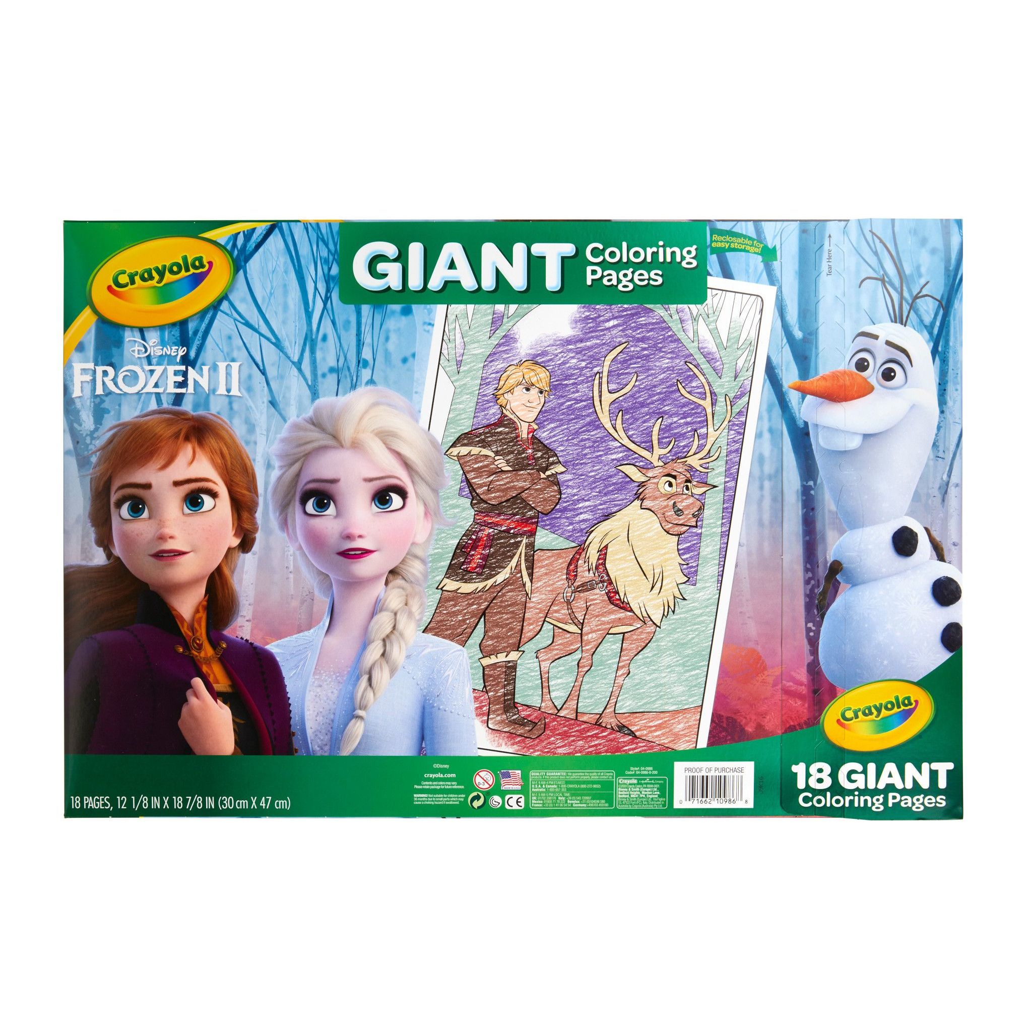 Crayola Giant Coloring Featuring Frozen 2, School Supplies, Child, 18 Pages - image 5 of 5