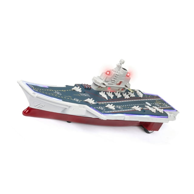 jesticaly Anti-Tilt Modular Model Aircraft Carrier Toy Ship Warship Waterproof Hull Aircraft Carrier Model