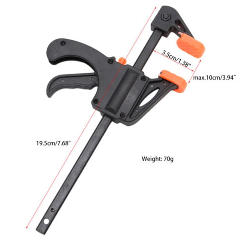 3 Inch Wood Quick Release Bar Clamp A Clamp Grip Ratchet Release Squeeze-10Pcs 