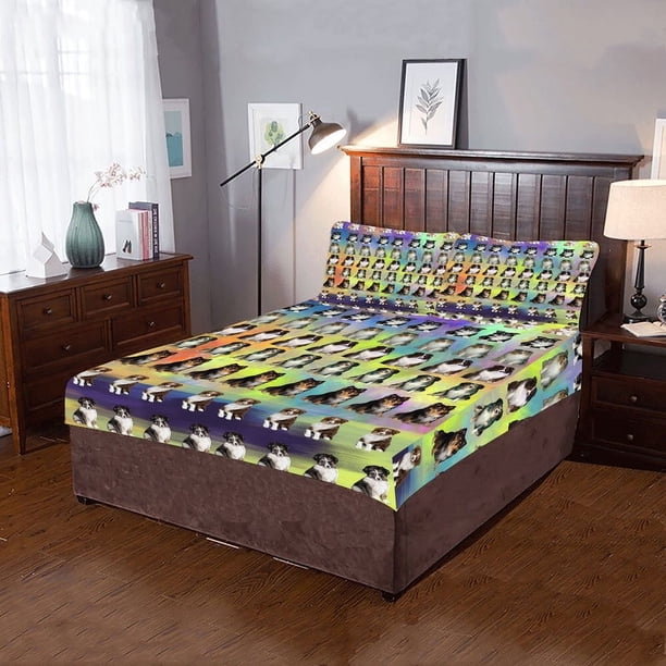 Juego de cama de 3 piezas Perro pastor australiano Paradise Wave