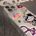 thumbnail image 5 of Creative Baseball Hello Kitties Phone Case For IPhone 16 15 14 13 12 11 Mini Pro Max X XR XSMax 7 8 Plus SE20 Transparent Cover, 5 of 5