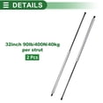 thumbnail image 6 of Unique Bargains 2pcs 90Ib/400N/40kg 32"/810mm Lift Supports Struts Silver Tone for Car Truck, 6 of 7