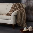 thumbnail image 2 of Madison Park Zuri Oversized Faux Fur Throw, 60 by 70", Tan, 2 of 3