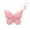 Pink, variant on KGJQ Lipstick Holder with Elastic Silicone Bag Keychain Butterfly Shape Lipstick Carrier for Thin Tube Lip Balm And Lip Gloss
