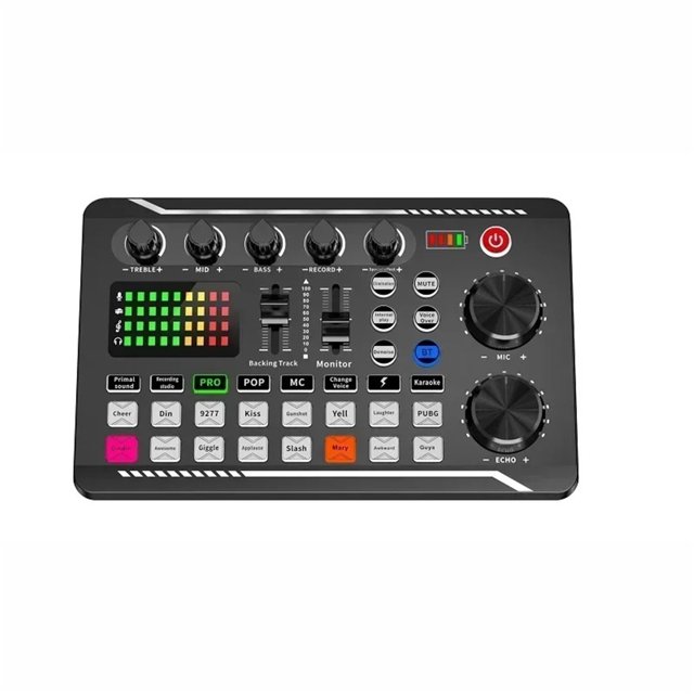 Live Sound Card And Interface With DJ Mixer Effects And Voice Chanr,Bluetooth Stereo Mixer ,Smart Fader