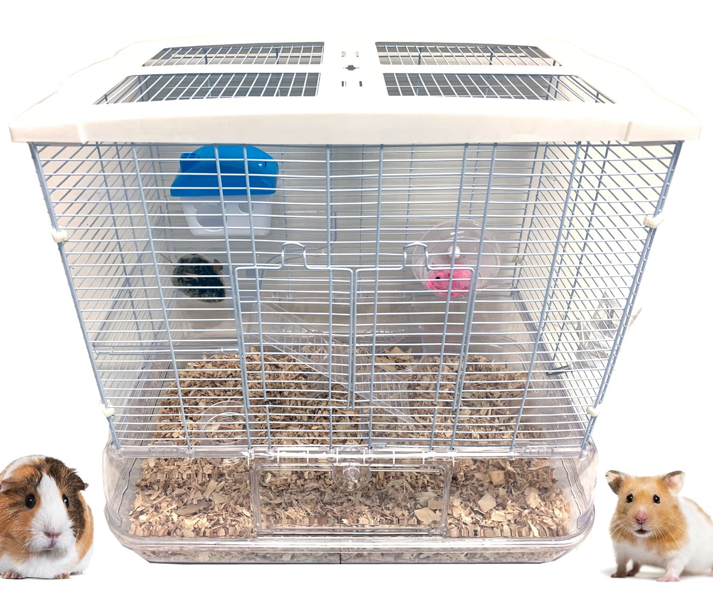 New 3 Solid Floor Levels Habitat Hamster Rodent Gerbil Mouse Mice CageClear Transparent 