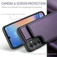 thumbnail image 4 of 1SaniMore for Samsung Galaxy A14 5G Wallet Case, RFID Blocking PU Leather Kickstand Credit Slots Flip Folio Protective Case, Double Magnetic Clasp Durable Shockproof Cover for Samsung A14 5G, Purple, 4 of 9