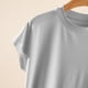 thumbnail image 5 of Fiudx Camisas de Mujer Top de Cuello Redondo de Manga Corta de Color Sólido Informal y de Moda para Mujer, 5 of 6