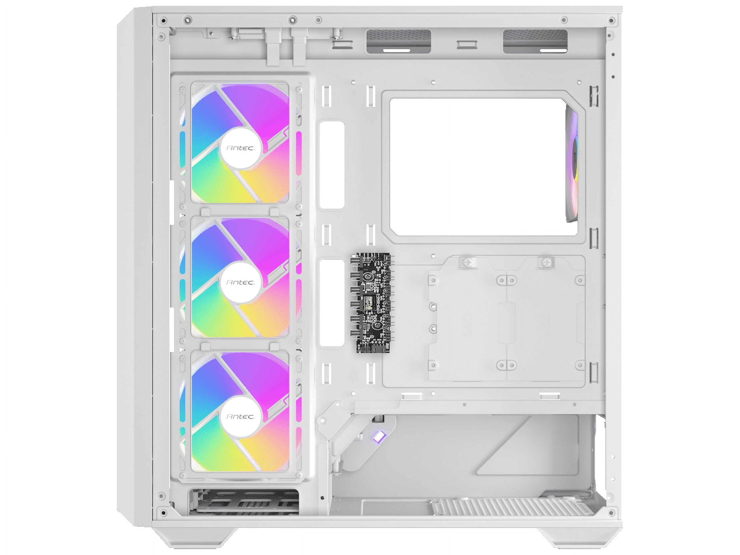 Antec C3 ARGB White, 3 x 120mm & 1 x 120mm ARGB PWM Fans Included, Up to 8 Fans Simultaneously, Type-C 3.2 Gen 2 port, Seamless Tempered Glass Front & Side Panels, 360mm Radiator Support, Mid-Tower AT