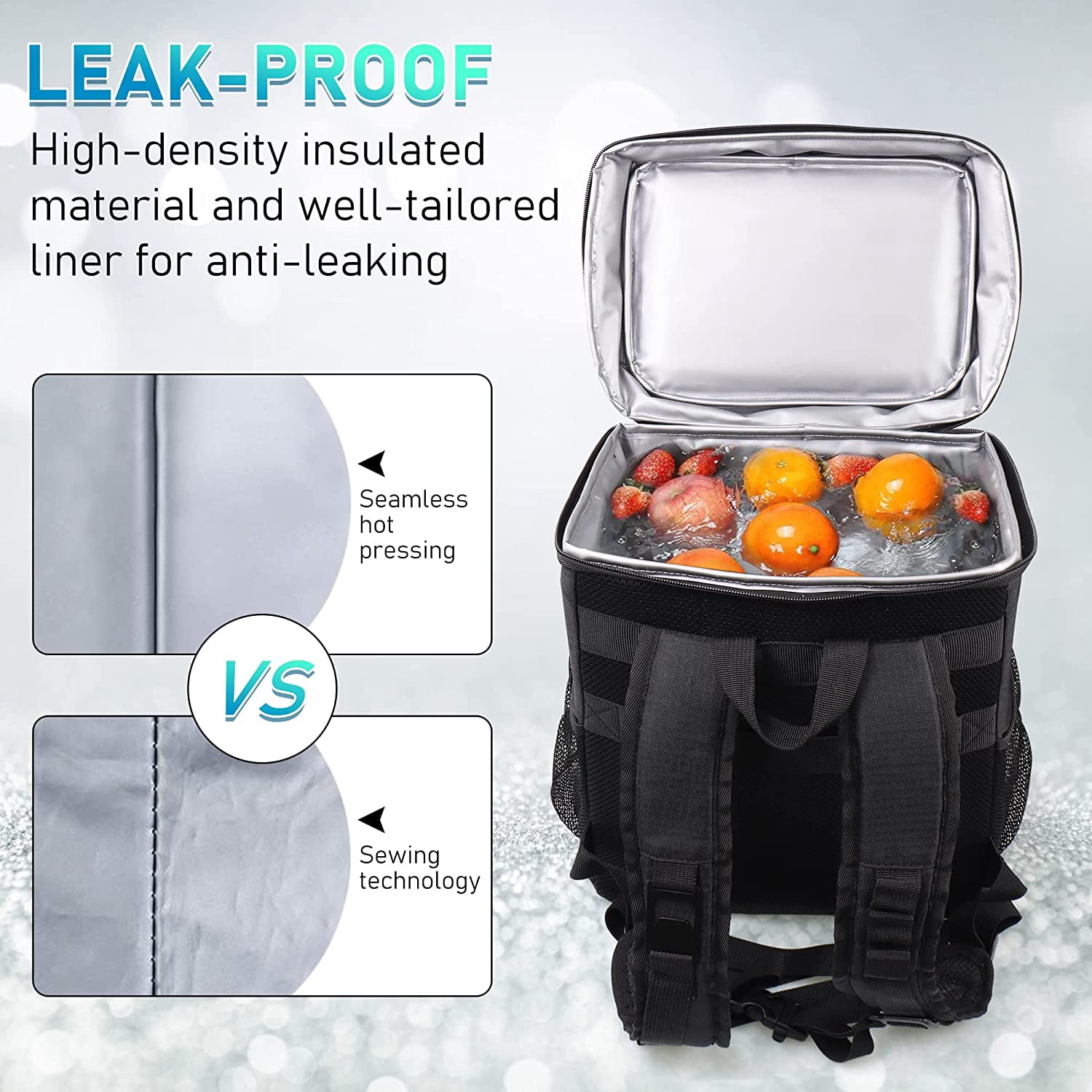 30L Cooler Backpack Leakproof Insulated Lunch Bag for Outdoor Camping Hiking Picnics Beach