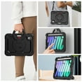 thumbnail image 5 of iPad Mini Case (8.3") (6th Generation) - TECH CIRCLE [Built with Screen Protector] Drop Proof Protective Kickstand Case Portable Handle Sturdy Rugged Cover for Apple 8.3-Inch iPad Mini Tablet, Black, 5 of 9