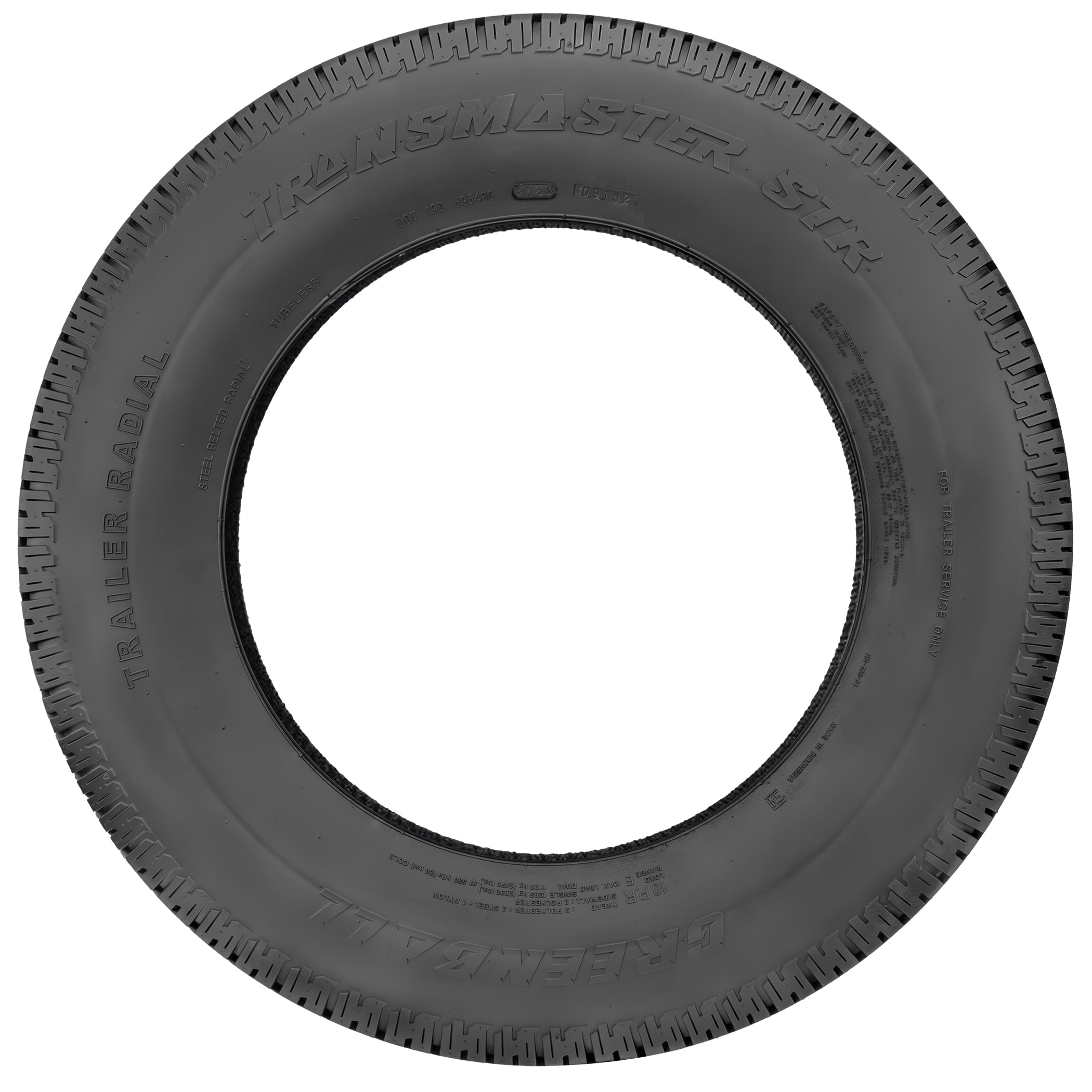 Greenball Transmaster ST205/75R14 LRD Hi-Speed Special Trailer Radial Tire (Tire Only)
