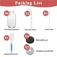 thumbnail image 3 of Topsome 16oz Glass Juice Bottles with Lids, 6 Pack Reusable Glass Juicing Bottles with 2 Straws & 2 Lids with Holes, Leak Proof Glass Cups Clear Glass Bottles for Juice, Smoothies, Milk, 3 of 8