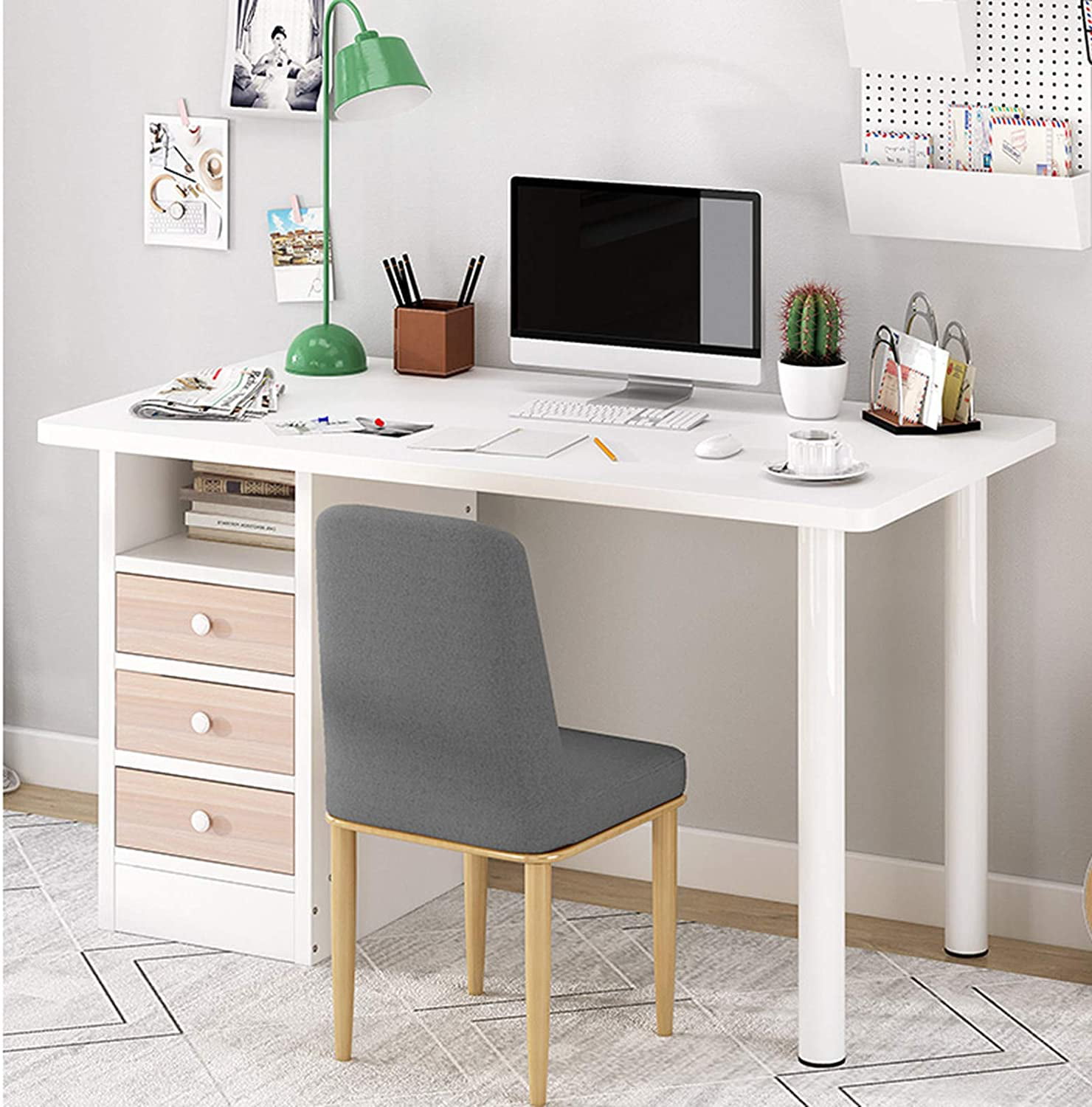 Small Computer Desk White Laptop Writing Dressing Table Workstation Study Unit 