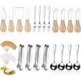 thumbnail image 6 of 20 Piece Wooden Cheese Spreader Knife Set with Wooden Handles, 6 of 6