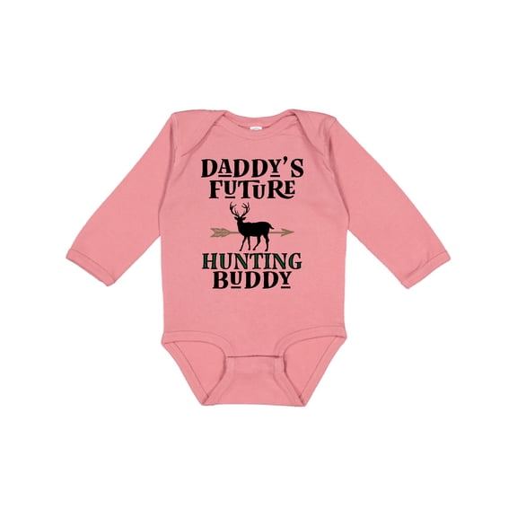Inktastic Daddy Future Hunting Buddy Boys or Girls Long Sleeve Baby Bodysuit