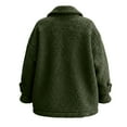 thumbnail image 7 of Zedker Women's Plus Size Fleece Jacket Women Cozy Warm Bed Jackets Fuzzy Button Up Sleepwear Long Sleeve Winter Coat Green S, 7 of 7
