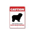 thumbnail image 1 of Señal de metal de precaución para perros pastores polacos de las tierras bajas, patrullada por un perro, raza canina, tamaño: 8 x 12 pulgadas, 1 of 4