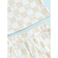 thumbnail image 6 of Infant Boys Summer Shorts Sets, Tropical Tree Checkerboard Print Tank Tops and Drawstring Shorts, 6 of 8