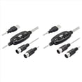 thumbnail image 1 of 2X USB MIDI Cable Adapter,USB Type A Male to MIDI Din 5 Pin In-Out Cable Interface with LED Indicator for Music Keyboard,2 x USB to Midi Interface Cable, 1 of 7
