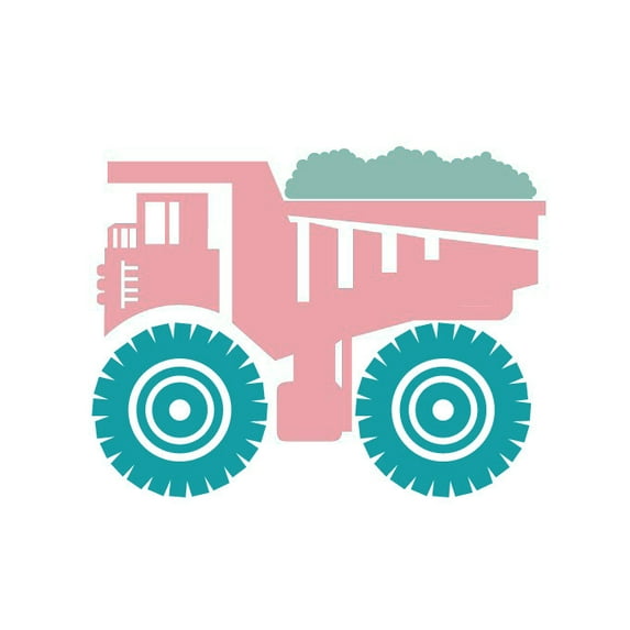 Large Dump Truck Vinyl Graphic - Small - Teal
