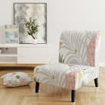 thumbnail image 5 of Designart "Pineappple On Tropical Leaves" Upholstered Mid-Century Accent Chair - Arm Chair, 5 of 5