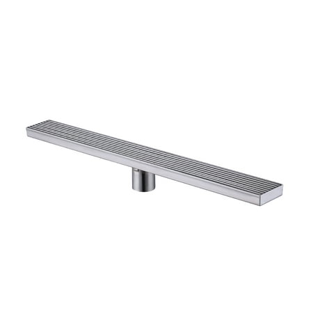 KES 24-Inch Linear Shower Drain SUS 304 Stainless Steel Rustproof with Cover, (Best Linear Shower Drain)