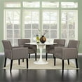 thumbnail image 4 of Hawthorne Collections Farmhouse Design Upholstered Fabric Accent/Dining Chair in Gray (Set of 4), 4 of 4