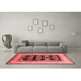 thumbnail image 3 of Ahgly Company Indoor Rectangle Oriental Red Industrial Area Rugs, 7' x 9', 3 of 4