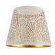 thumbnail image 4 of Lamp Shade E27 E26 White Carved Flower Pattern Iron Modern Design Easy Installation Bulb Shade for Home Living Room, 4 of 5
