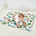 thumbnail image 2 of White Dinosaurs Volcanoes Leaves Pattern Blanket,Comfortable Soft Flannel Throw Blanket,All Season,Warm Lightweight Blankets for Sofa Bed Couch Living Room Chair,30"x40", 2 of 4