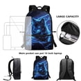 thumbnail image 6 of Jeiento Wolf Backpack for Boys 8-10 10-12 School Bags Elementary Middle School Bookbag Girls Back Pack Purse Kids Daycare Satchel Bag 17inch Children Daypack Blue, 6 of 6