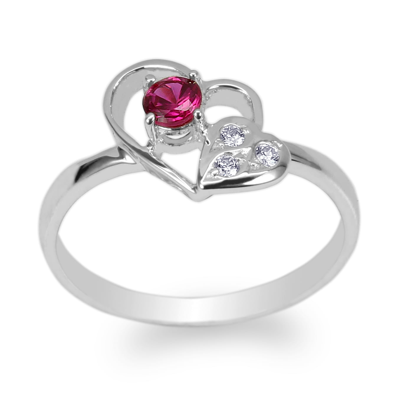 LOVE w/ Cz Stone .925 Sterling Silver Ring Sizes 4-10