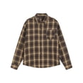 thumbnail image 1 of Blusa y camisa de manga larga con cuello vuelto para hombre, blusa informal a cuadros a la moda con botones y cuello vuelto, blusa de poliéster para hombre, 1 of 8