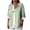 Green, variant on VEKDONE 3/4 Length Sleeve Stripe Tops for Women Summer Button Down V-Neck Tunic Tops Casual Loose Fit Lightweight Blouse Fashion Clothes White L